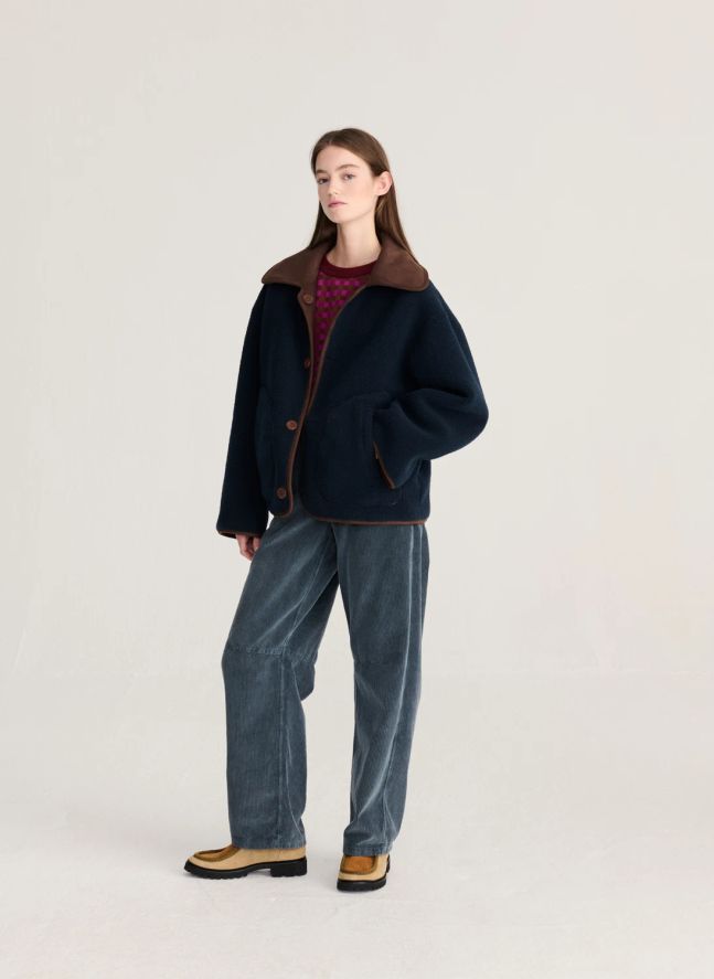 Veste Réversible Soft Sherpa | Marron foncé
