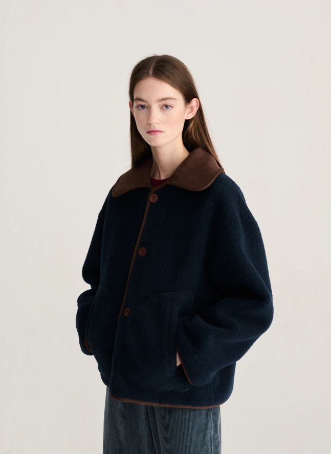 Veste Réversible Soft Sherpa | Marron foncé