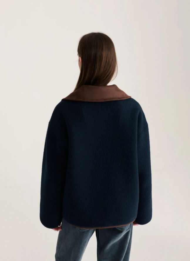 Veste Réversible Soft Sherpa | Marron foncé