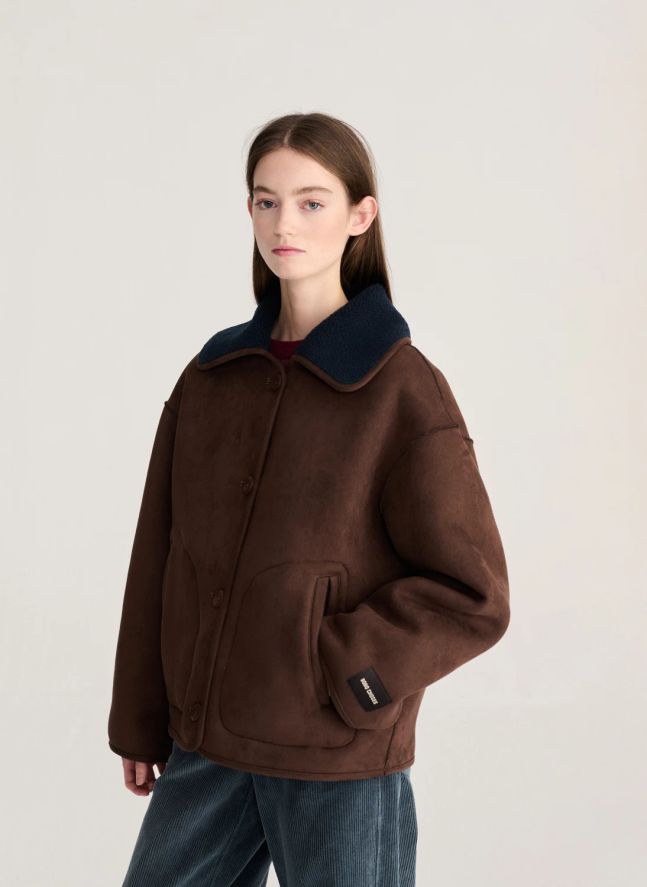 Veste Réversible Soft Sherpa | Marron foncé