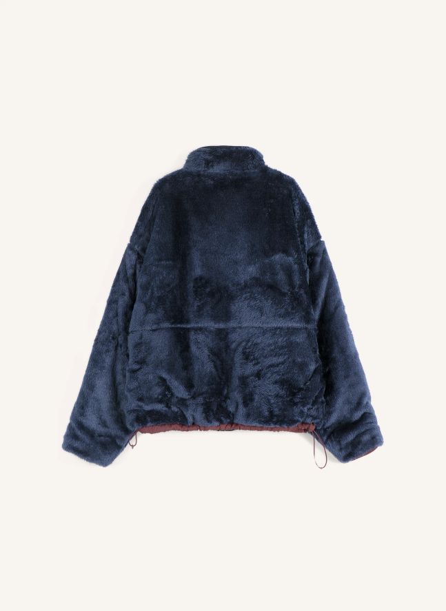 Veste Cozy Sherpa | Marron foncé
