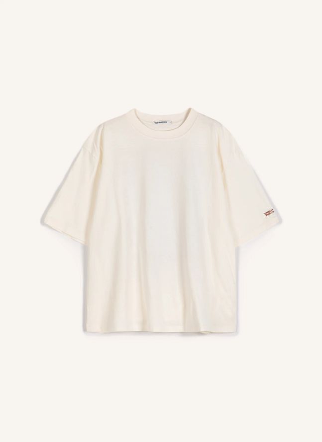 T-shirt Dark Flower Coton Bio | Blanc