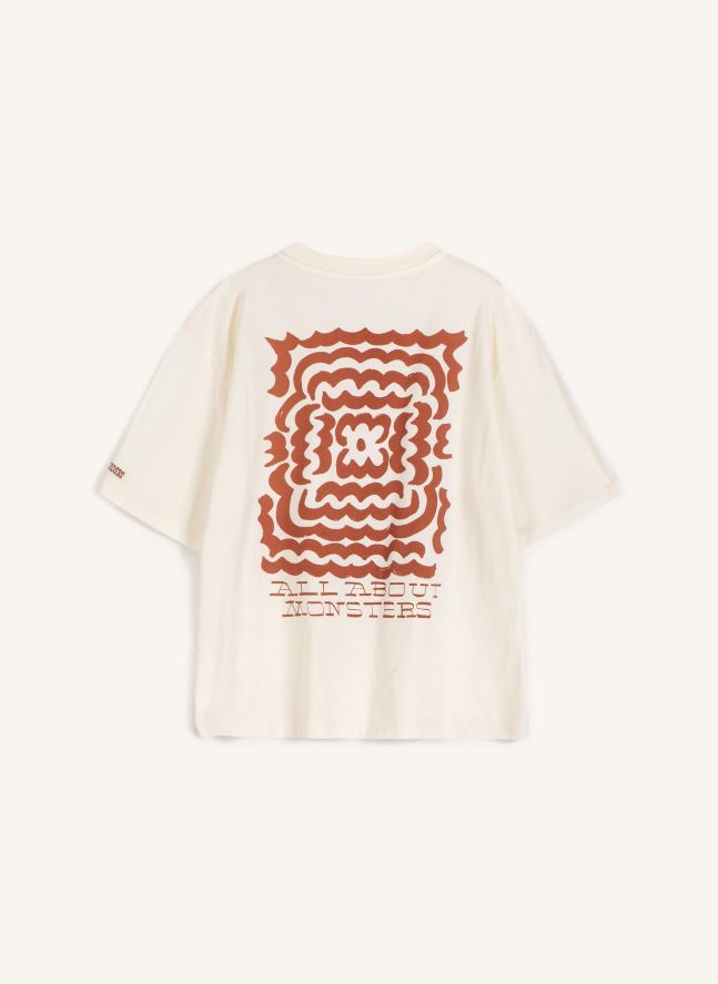 T-shirt Dark Flower Coton Bio | Blanc