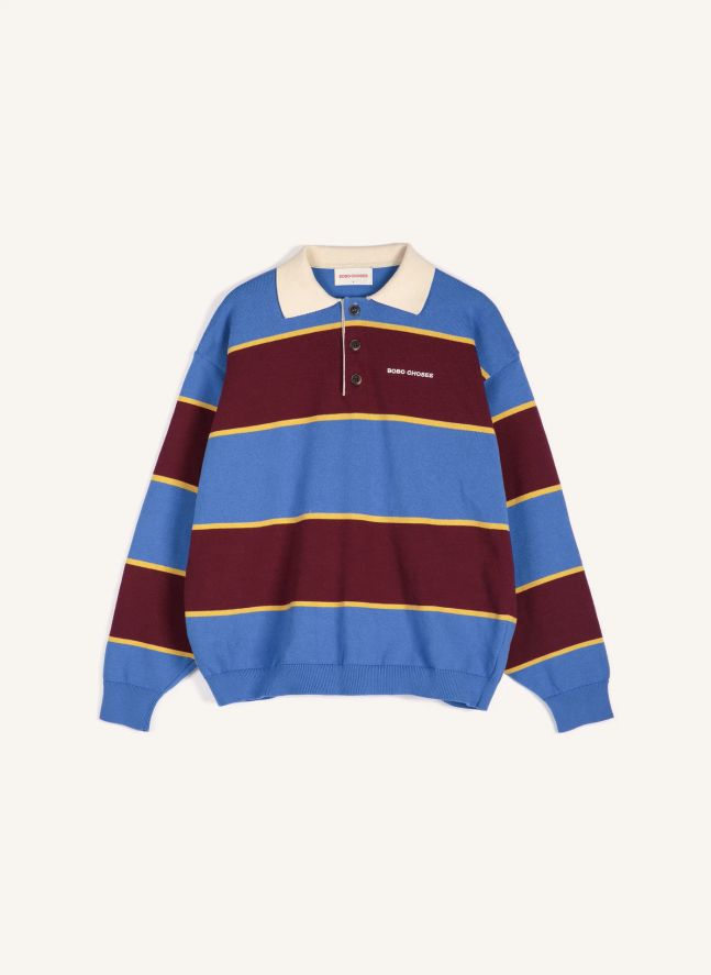 Sweat Polo Coton Bio | Bleu