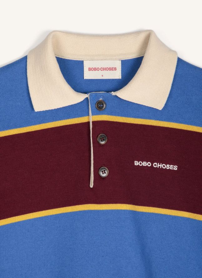Sweat Polo Coton Bio | Bleu
