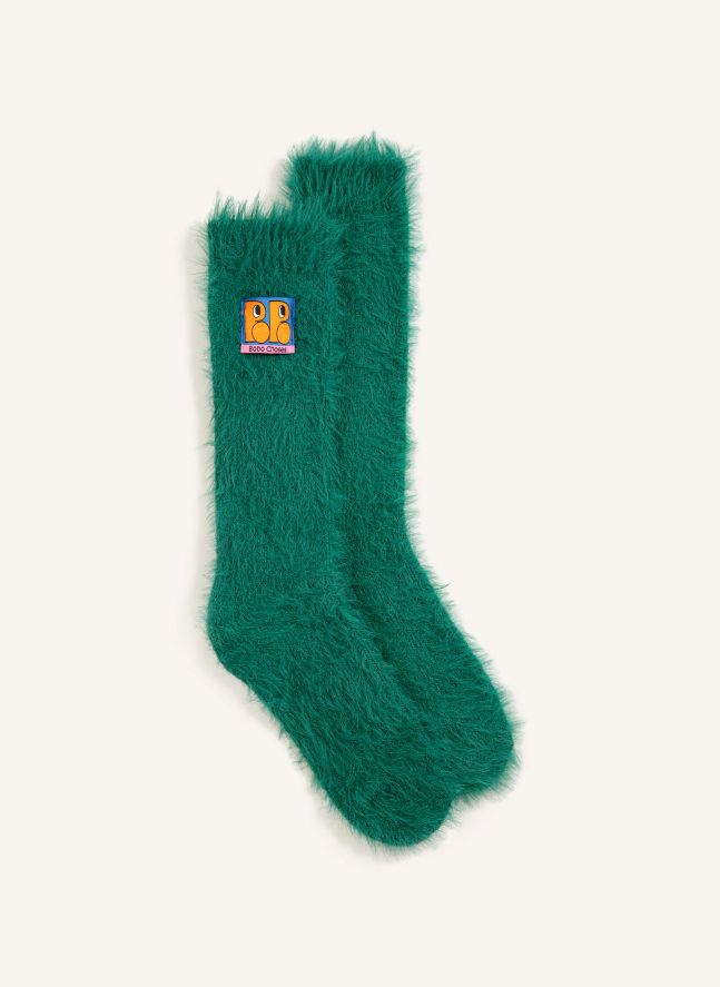 Chaussettes Tag Furry | Vert forêt