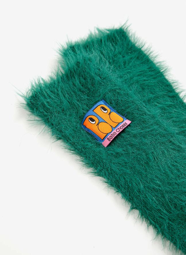Chaussettes Tag Furry | Vert forêt