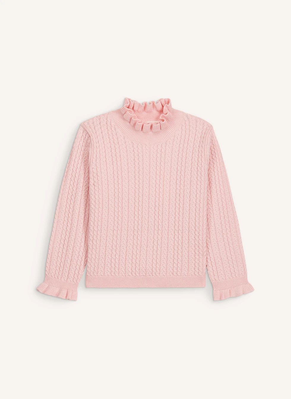 Pull Col Froncé Java | Rose- Image produit n°0