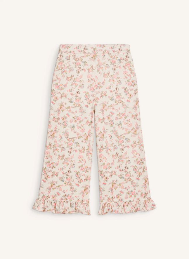 Pantalon Florali Coton Bio | Crème