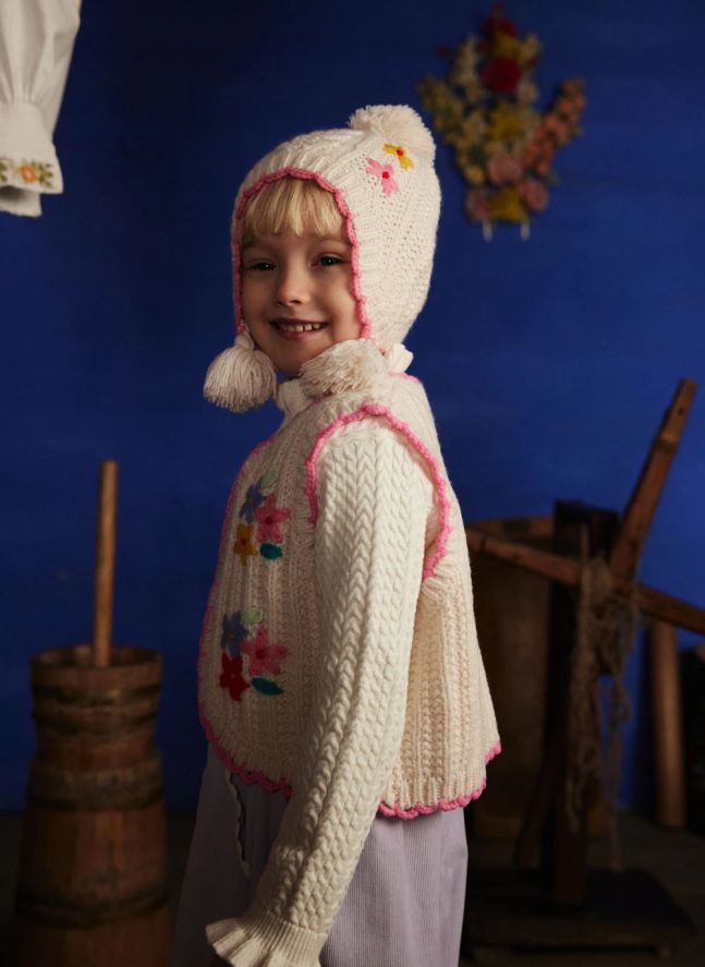 Gilet Sans Manches Yuliyami Laine | Crème