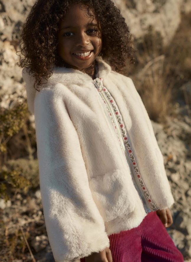 Veste Reversible Façon Fourrure Felvet | Crème