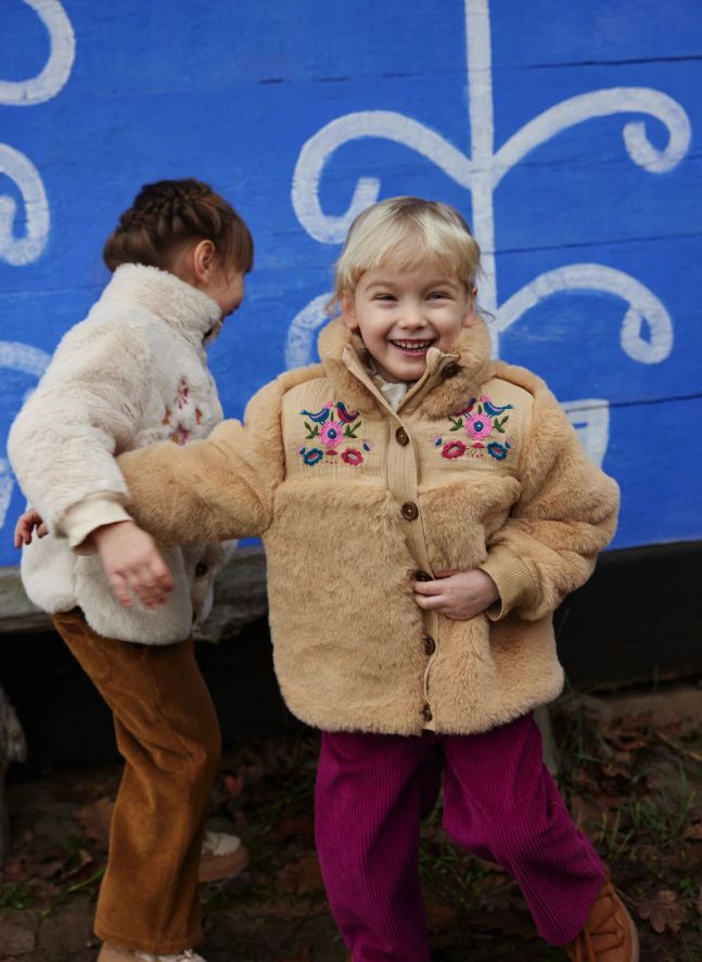 Veste Façon Fourrure Rosinna | Marron