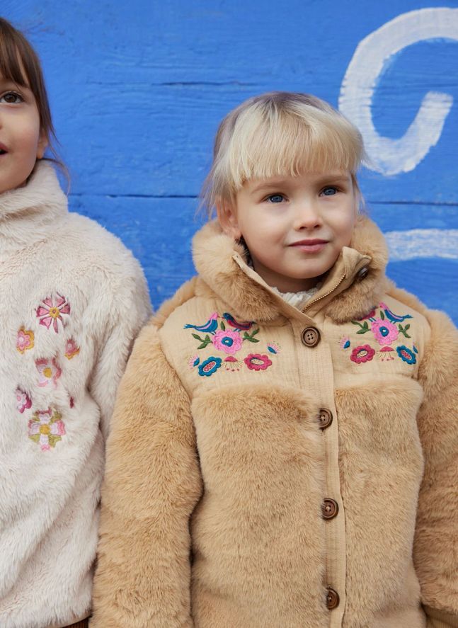 Veste Façon Fourrure Rosinna | Marron
