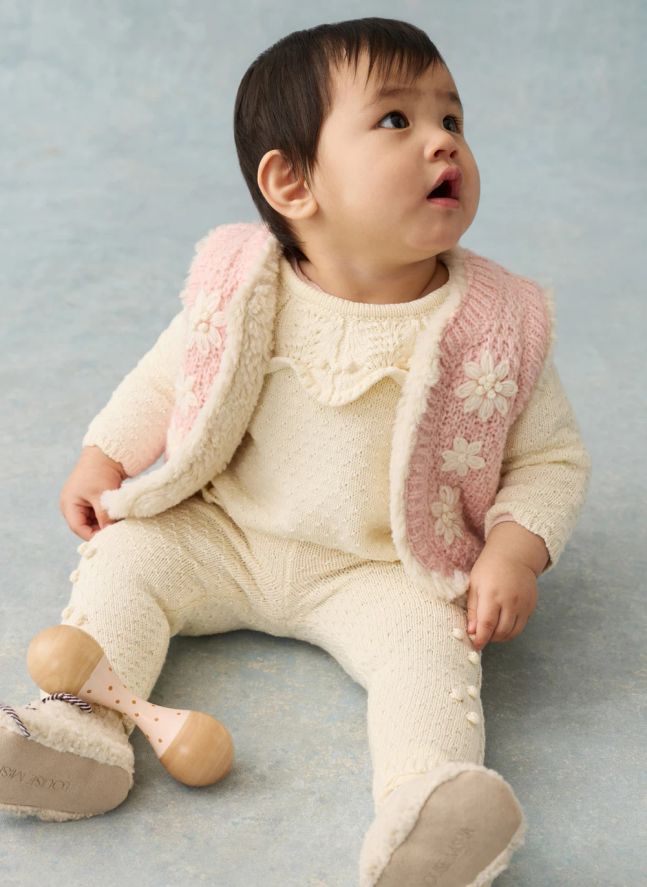 Chaqueta sin mangas reversible de lana Yolette | Rosa