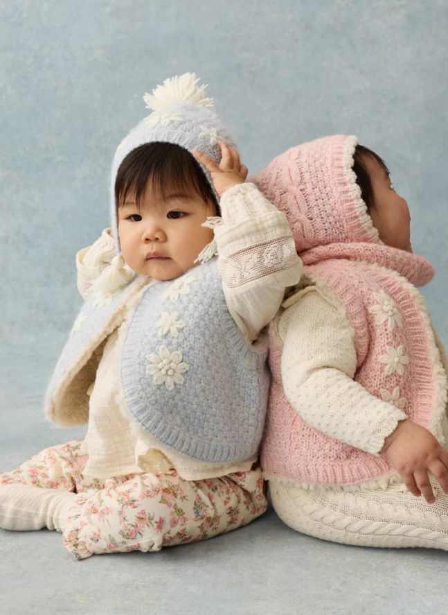 Chaqueta sin mangas reversible de lana Yolette | Rosa