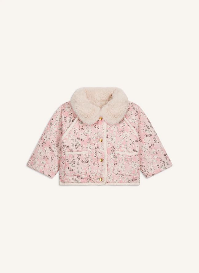 Abrigo reversible de piel Dalila | Rosa