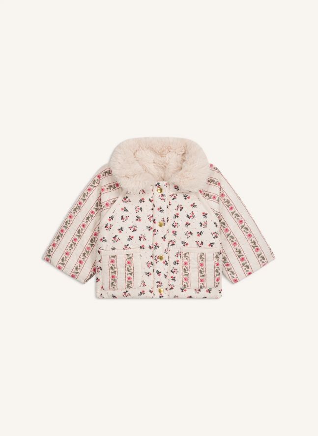 Abrigo reversible de piel Dalila | Crema