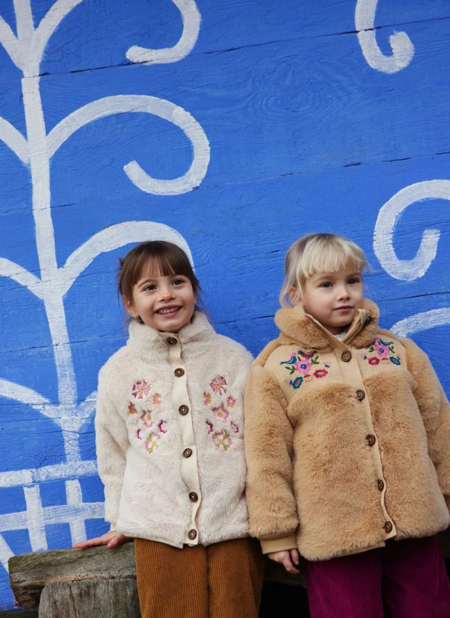 Veste Façon Fourrure Rosinna | Crème