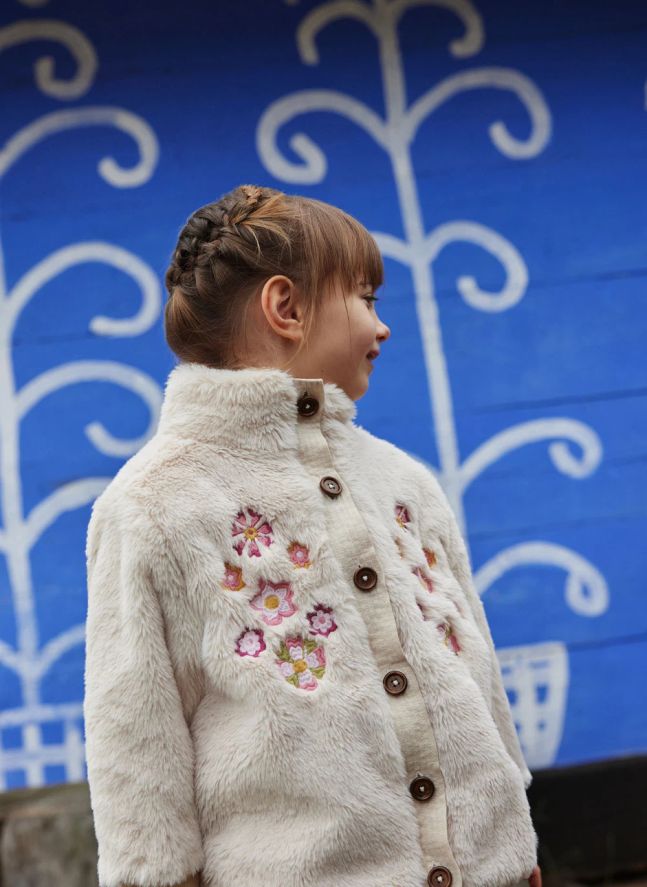 Veste Façon Fourrure Rosinna | Crème