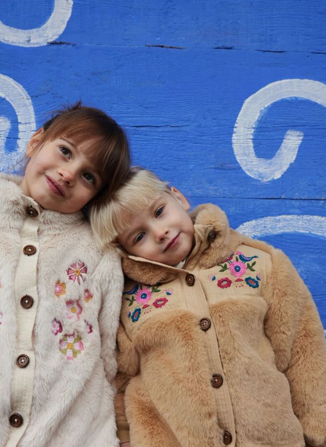 Veste Façon Fourrure Rosinna | Crème