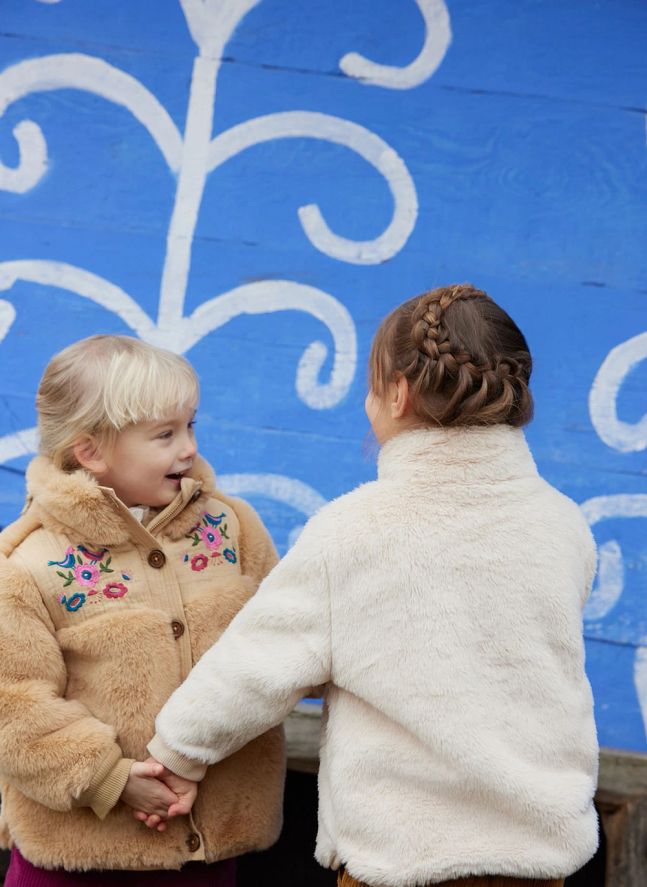 Veste Façon Fourrure Rosinna | Crème