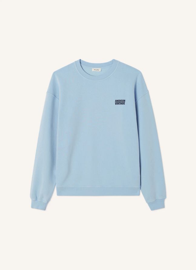Sweat Plizzy Col rond | Bleu ciel