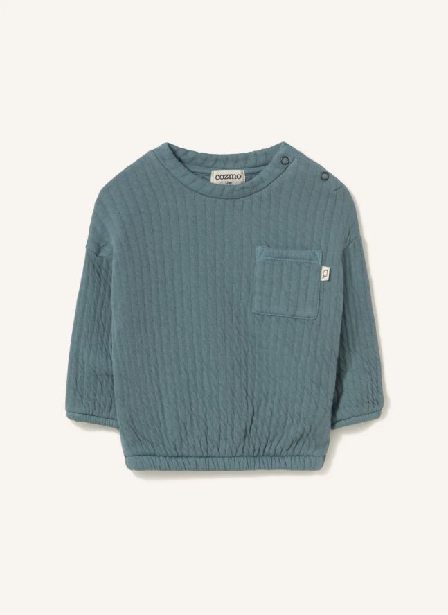 Sweat Chipre Coton Bio | Bleu horizon