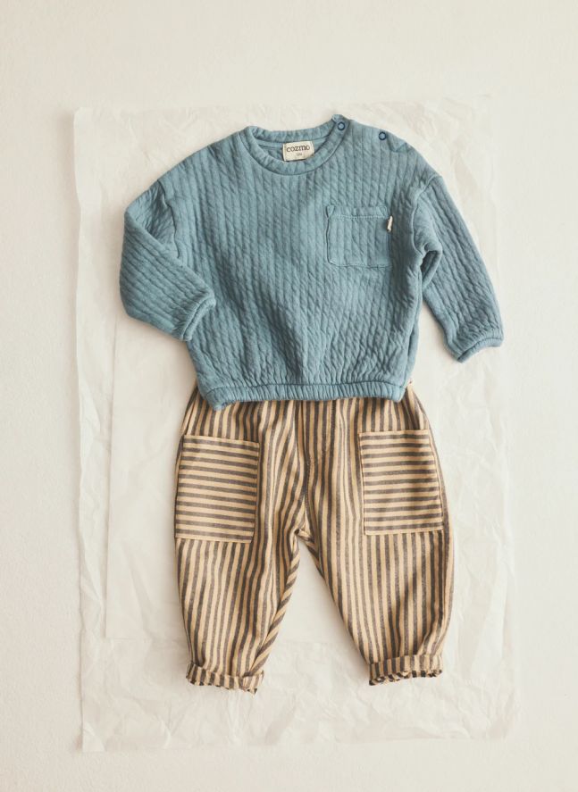 Sweat Chipre Coton Bio | Bleu horizon