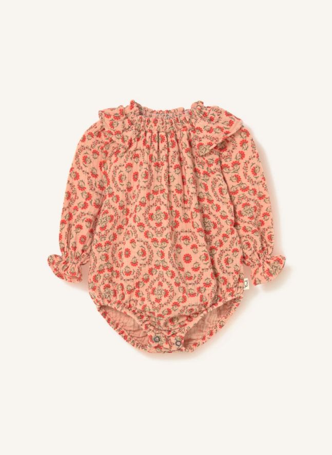 Barboteuse Egia Fleurie | Rose pêche