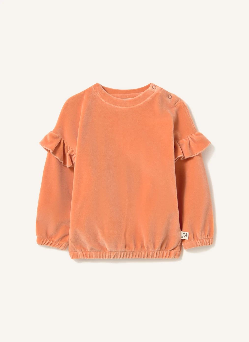 Sweat Heidi Velours Coton Bio | Rose pêche- Image produit n°0