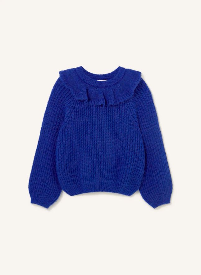 Pull Col Volants Lua | Bleu