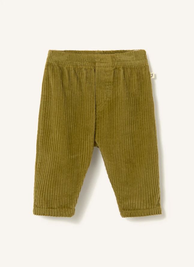 Pantalon Miki Velours Côtelé Coton Bio | Vert