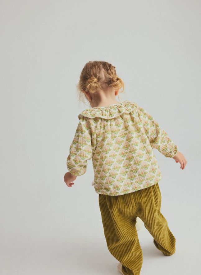 Pantalon Miki Velours Côtelé Coton Bio | Vert