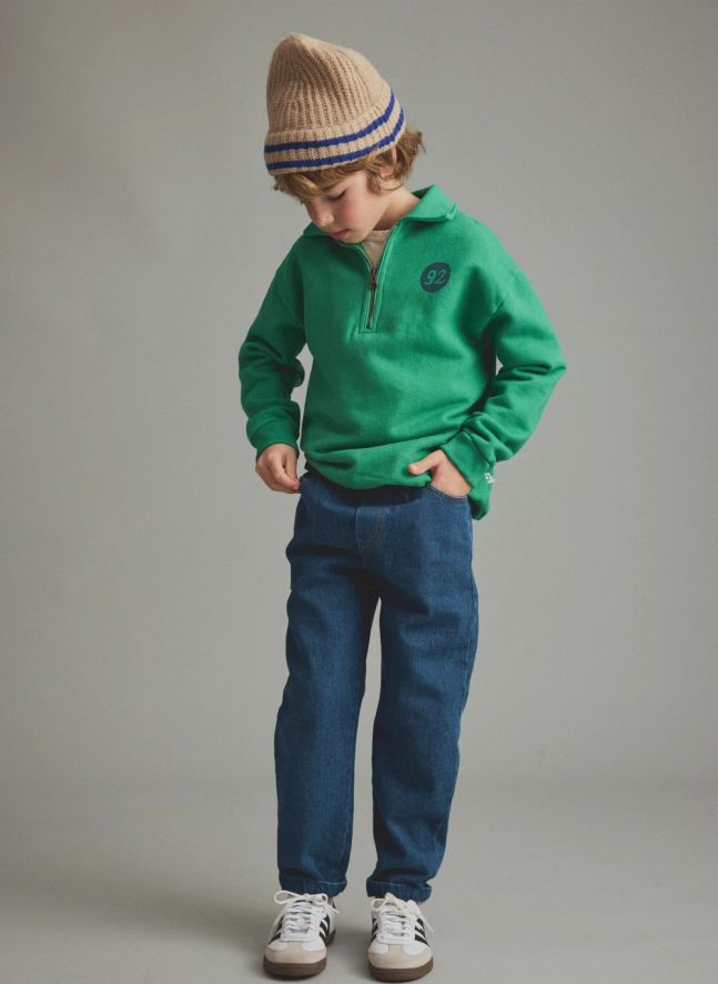 Sweat Col Polo Otto | Vert prairie