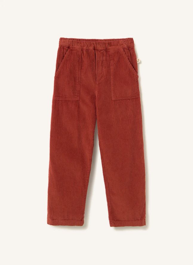 Pantalon Salem Velours Côtelé Coton Bio | Rouge foncé