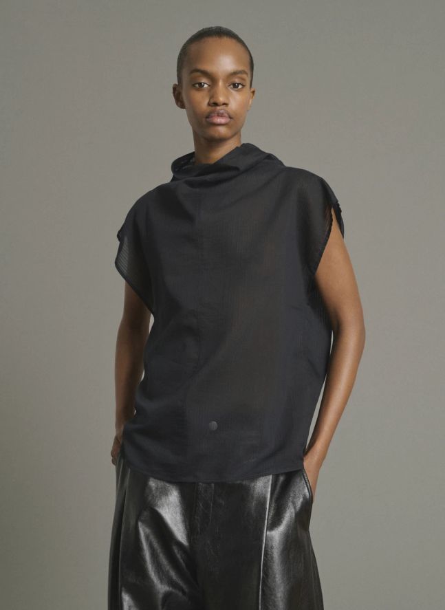 Blouse Izumi Coton Bio et Soie | Noir
