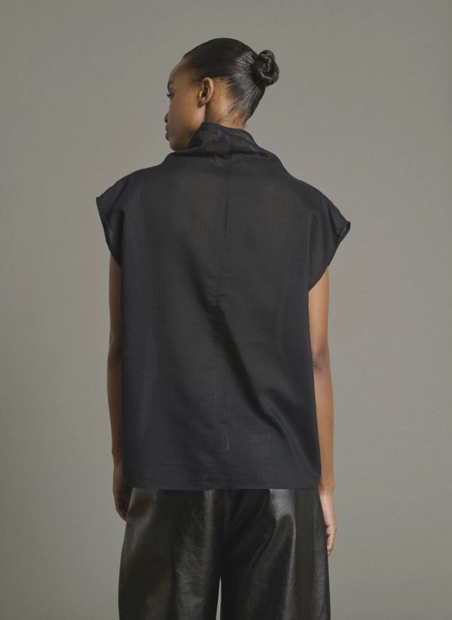 Blouse Izumi Coton Bio et Soie | Noir