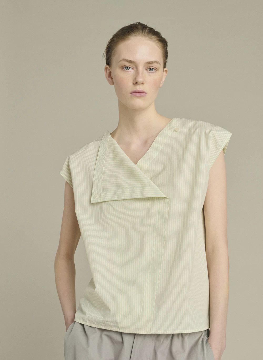 Blouse Lorena Coton | Vert pâle- Image produit n°1
