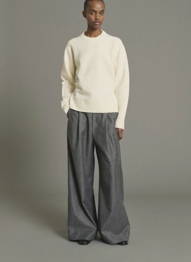 Pantalon Hugues Laine | Gris chiné