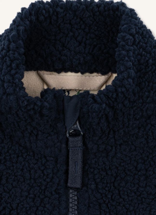 Veste Sans Manches Façon Sherpa Jody Solid Fibres Recyclées | Bleu foncé