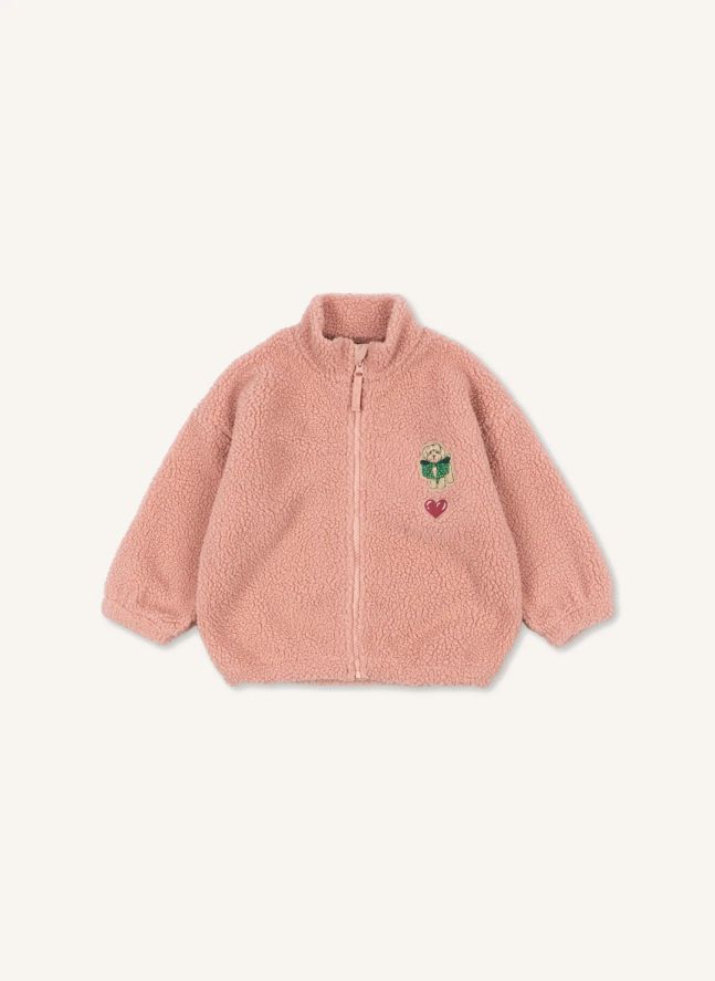 Veste Façon Sherpa Jody Cœur Fibres Recyclées | Rose