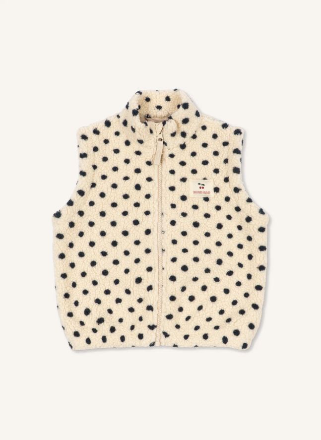 Chaqueta sin mangas Sherpa de fibra reciclada Jody Pois | Crudo
