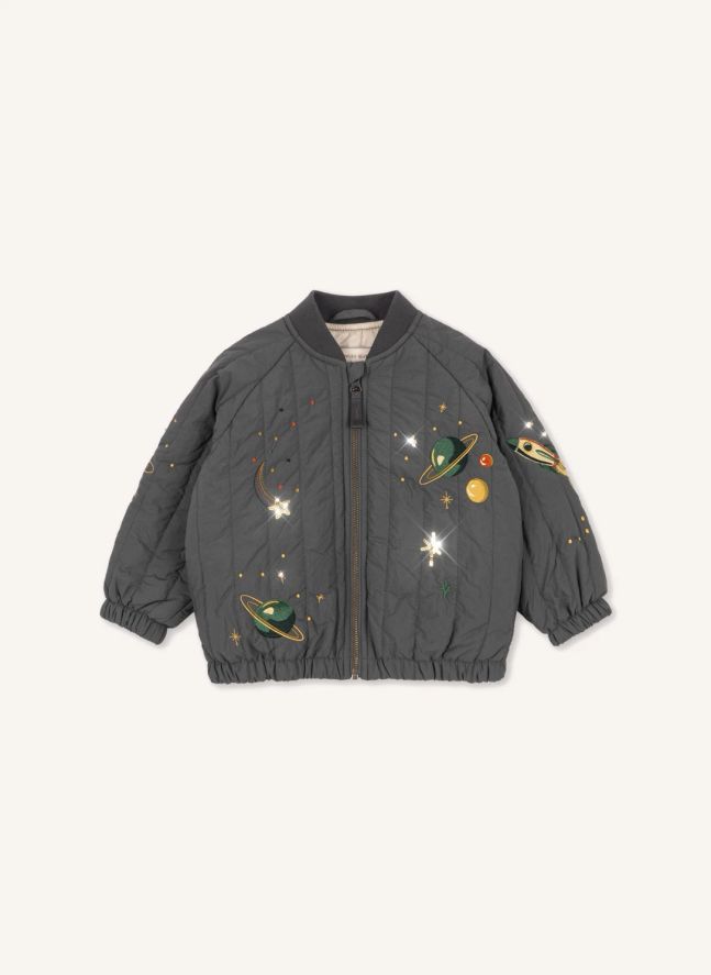 Veste Bomber Sequins Juno Espace | Gris anthracite