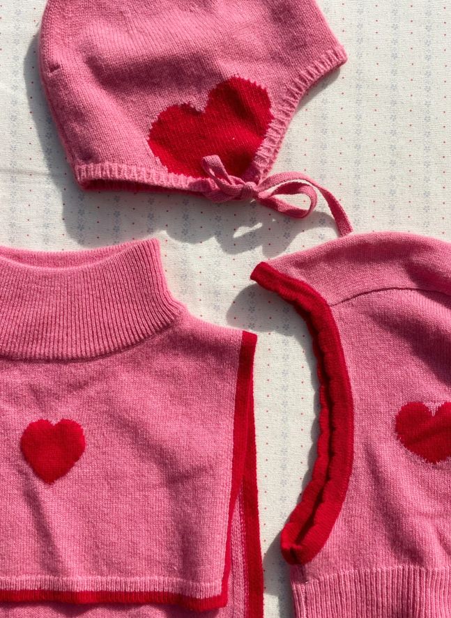 Cagoule Collette Laine | Rose