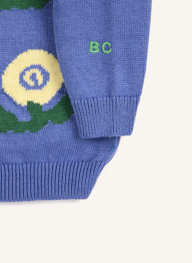 Cardigan Fleuri Coton Bio | Mauve