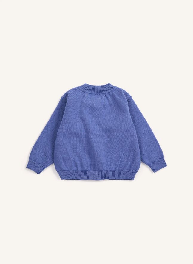 Cardigan Fleuri Coton Bio | Mauve