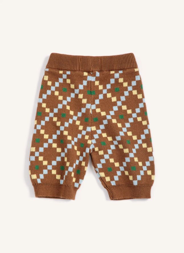 Pantalon Soucoupes Maille Coton Bio | Marron