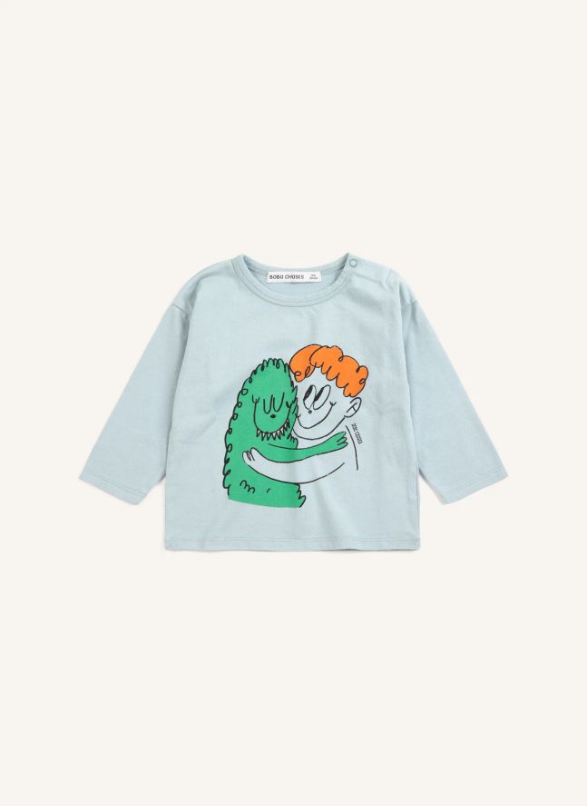 T-shirt Monstre Coton Bio Bébé | Bleu ciel