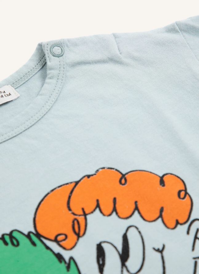 T-shirt Monstre Coton Bio Bébé | Bleu ciel