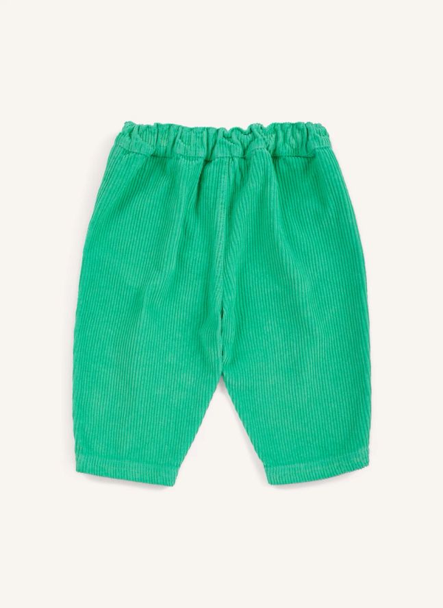Pantalon Champignons Velours Côtelé Coton Bio | Vert